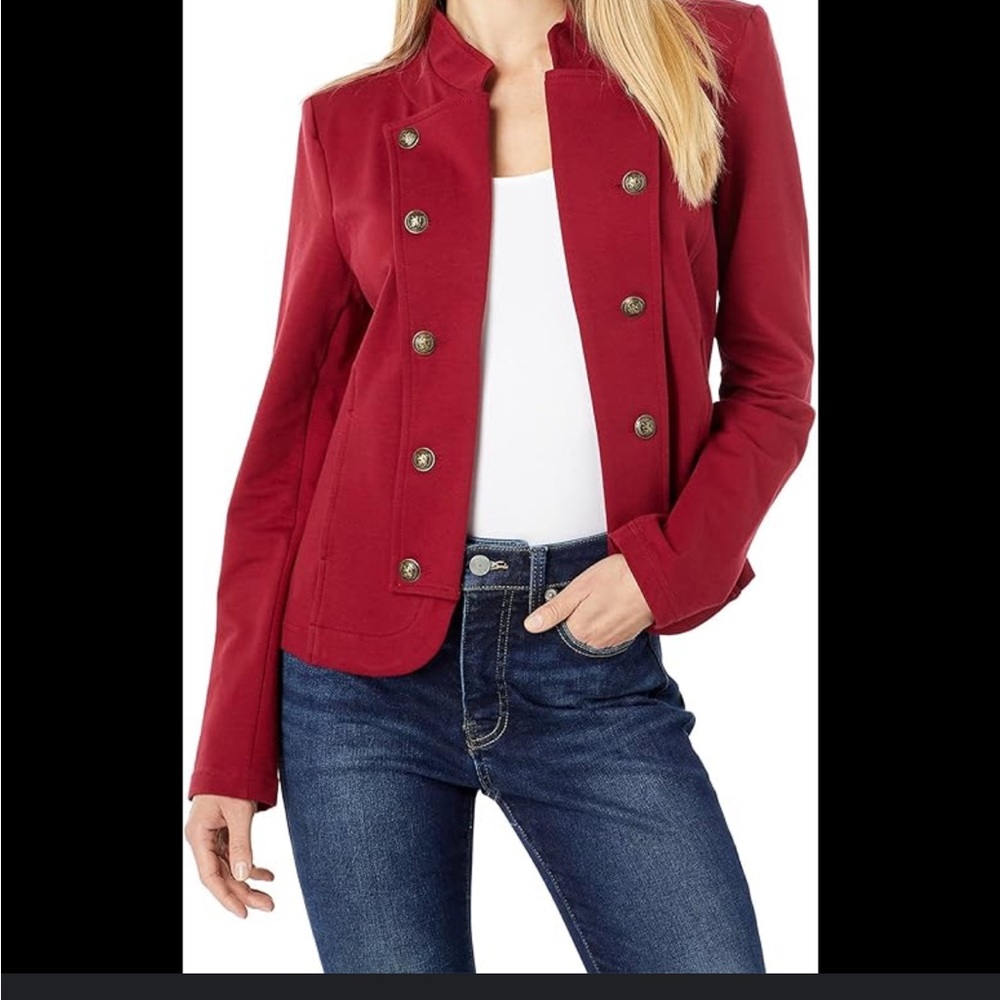 Women's Tommy Hilfiger Crimson Military Band Jacket Size Medium